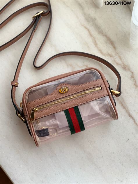 gucci clear handbag|gucci shoulder tote bag.